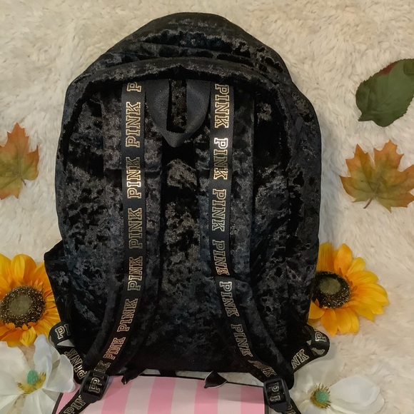 🎉Sold🎉Pink Victoria Secret Velvet BackPack NWOT - Picture 5 of 8